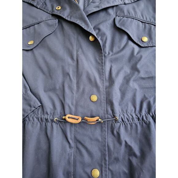 Lauren Ralph Lauren Womens Navy Full Zip Cinch Waist Anorak Jacket Womens Size L - Picture 2 of 7